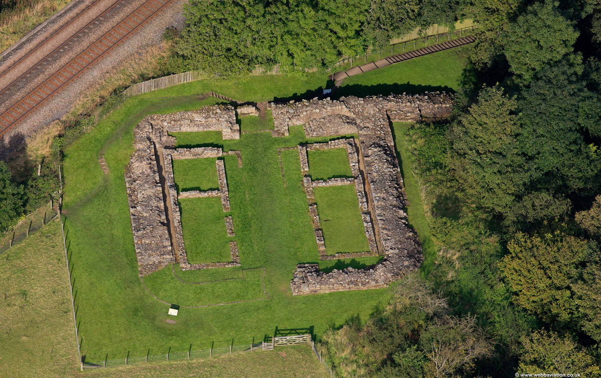Milecastle 48 on Hadrians Wall from the air