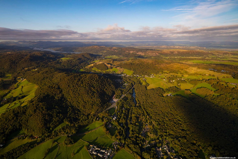 Haverthwaite  in the Lake District aerial photograph  