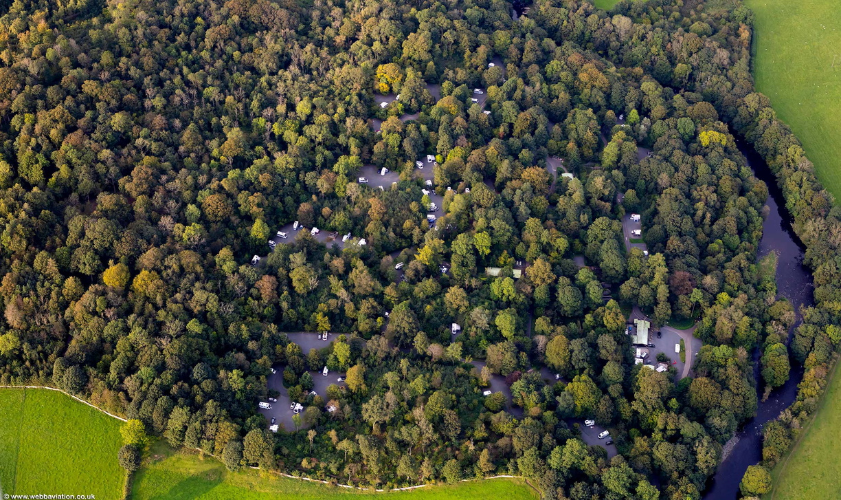Kendal Caravan and Motorhome Club Campsite Lake District Cumbria aerial photograph  