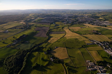 Lancaster to Kendal canal from the air