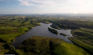 Killington Lake Cumbria from the air