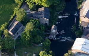 Heron Corn Mill Milnthorpe from the air