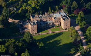 Muncaster Castle Cumbria  from the air