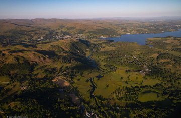 River Brathay Lake District from the air