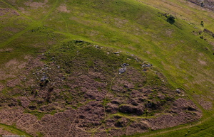 Round cairn on Appleby Hill Cumbria from the air