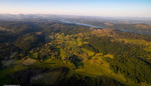 Rusland Valley in the Lake District from the air