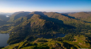 Rydal Water in the Lake District from the air