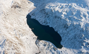 Seathwaite Tarn in the Lake District  from the air