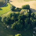 Castlehaw Tower, motte and bailey castle Sedbergh Cumbria  from the air