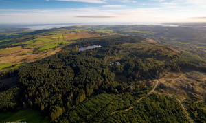 Simpson Ground Reservoir in  the Lake District aerial photograph  