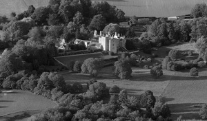 Sizergh Castle Cumbria aerial photograph  