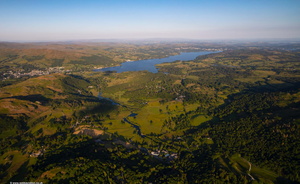 Skelwith Bridge Lake District from the air