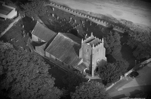 St Cuthberts Aldingham South Lakeland Cumbria from the air