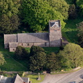St Mary and St Michael's Church, Great Urswickk Cumbria  from the air