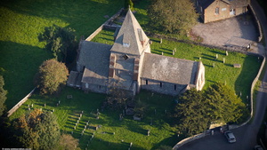 St Peter's Church, Finsthwaite in the Lake District aerial photograph  