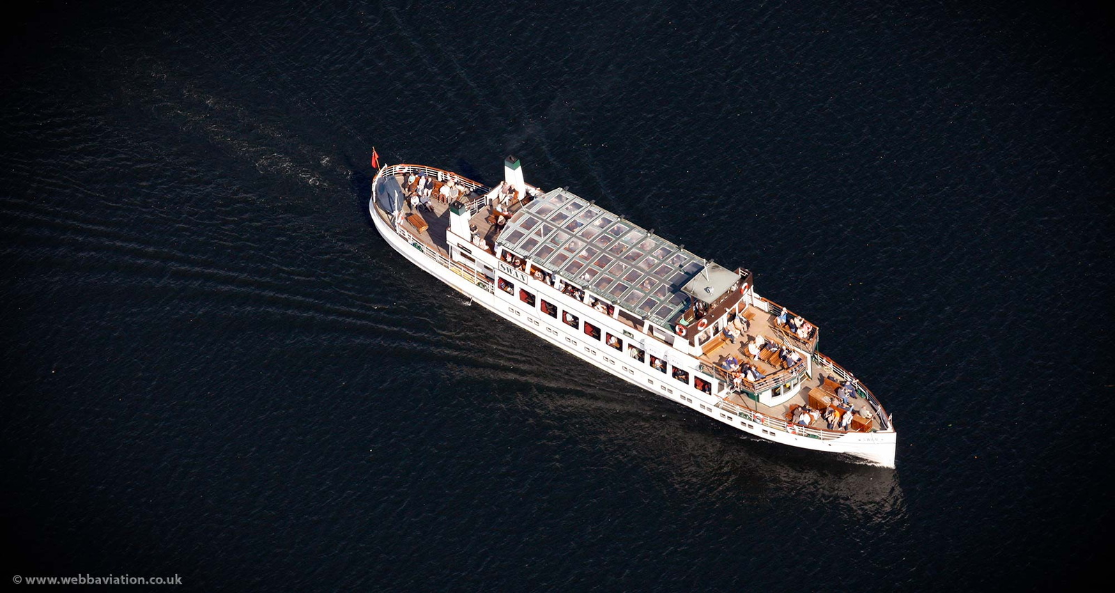  MV Swan Windermere Lake Cruise from the air