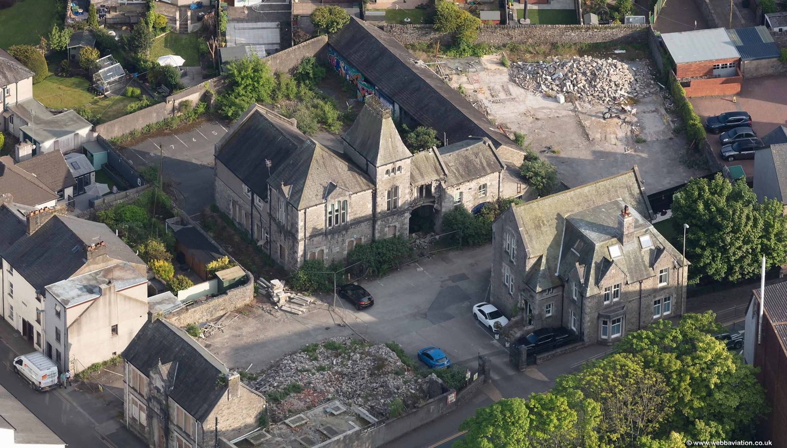 former Court House Ulverston from the air