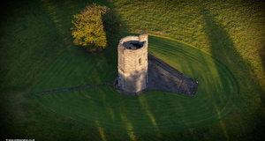 tower on Hermitage Hill   Cumbria aerial photograph  