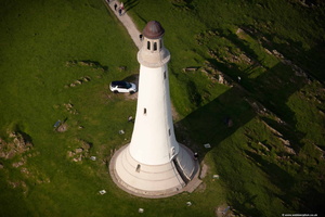 Sir John Barrow Monument Cumbria  from the air