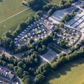 Bowness-on-Windermere, caravan site, Cumbria from the air