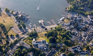 Bowness-on-Windermere town centre from the air