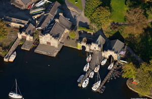 Fell Foot Park Boathouse in the Lake District aerial photograph  
