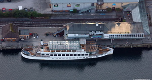 MV Swan, Windermere in the Lake District in the Lake District aerial photograph  
