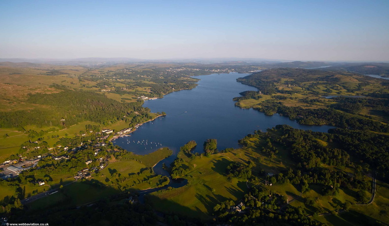 Windermere in the Lake District from the air