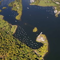 Mitchell Wyke Ferry Bay, Lake Windermere in the Lake District aerial photograph  