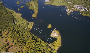 Mitchell Wyke Ferry Bay, Lake Windermere in the Lake District aerial photograph  