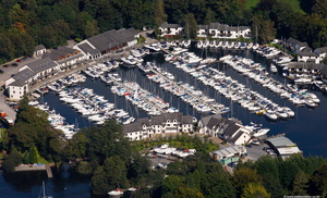 Windermere Marina Village in the Lake District aerial photograph  