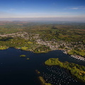 Bowness-on-Windermere in the Lake District aerial photograph  