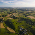 rolling countryside in Cumbria from the air