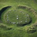 Arbor Low Neolithic henge in the Peak District from the air