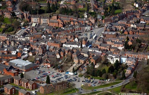 Ashbourne Derbyshire  from the air