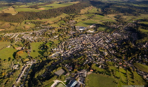Bakewell in the Derbyshire Dales from the air 