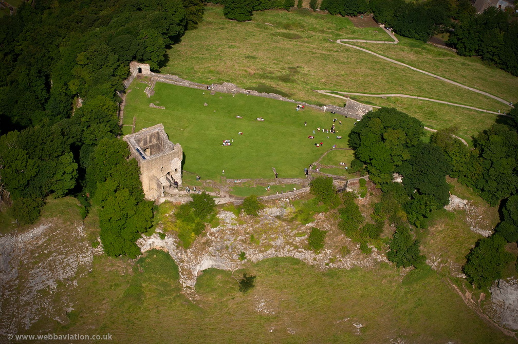 Peveril Castle from the air