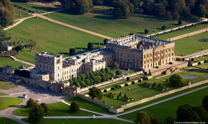 Chatsworth House from the air 