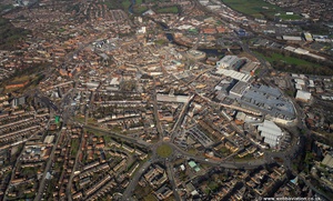 Derby city centre  from the air