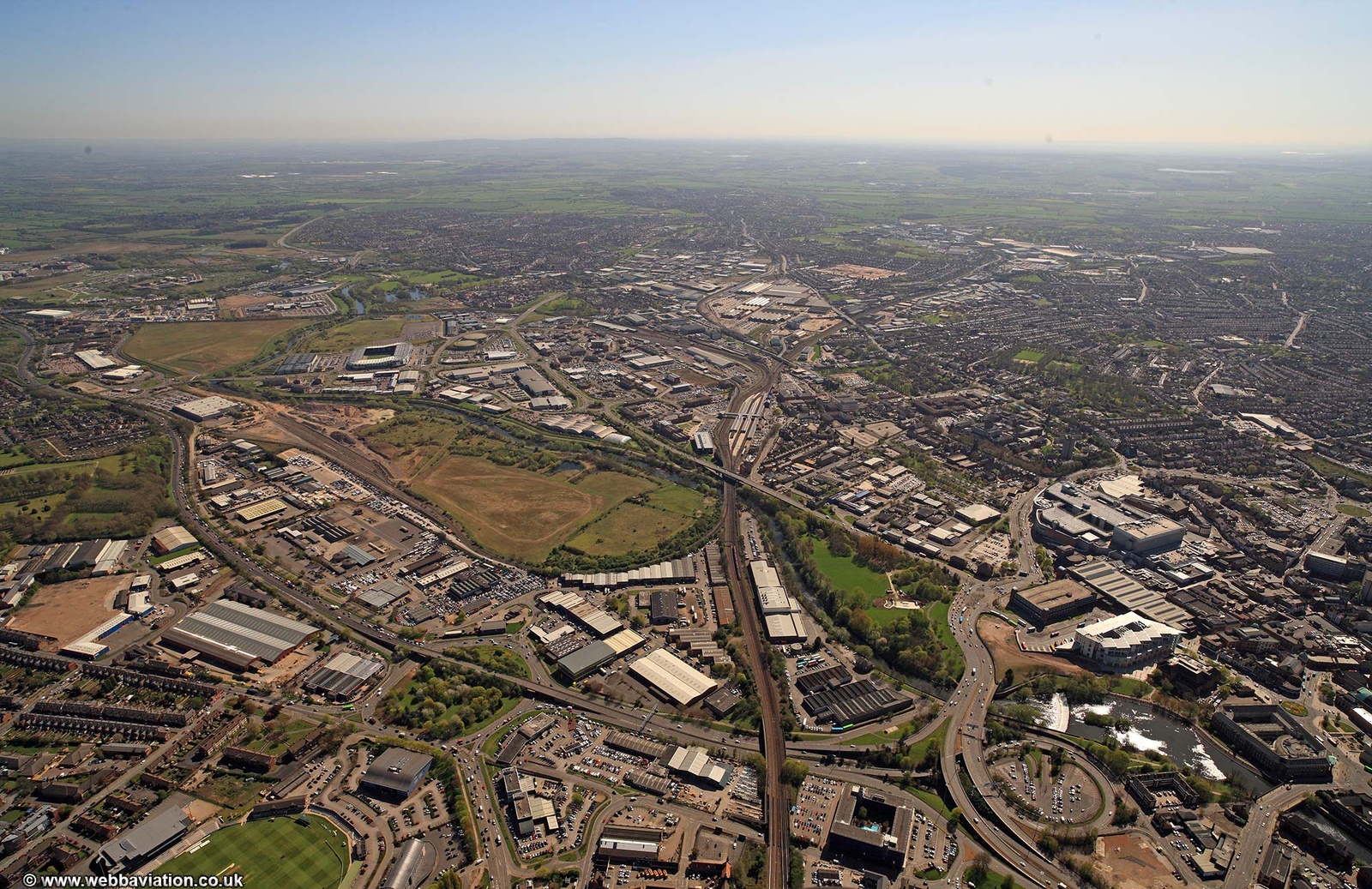 Brian Clough Way, Derby Derbyshire  from the air