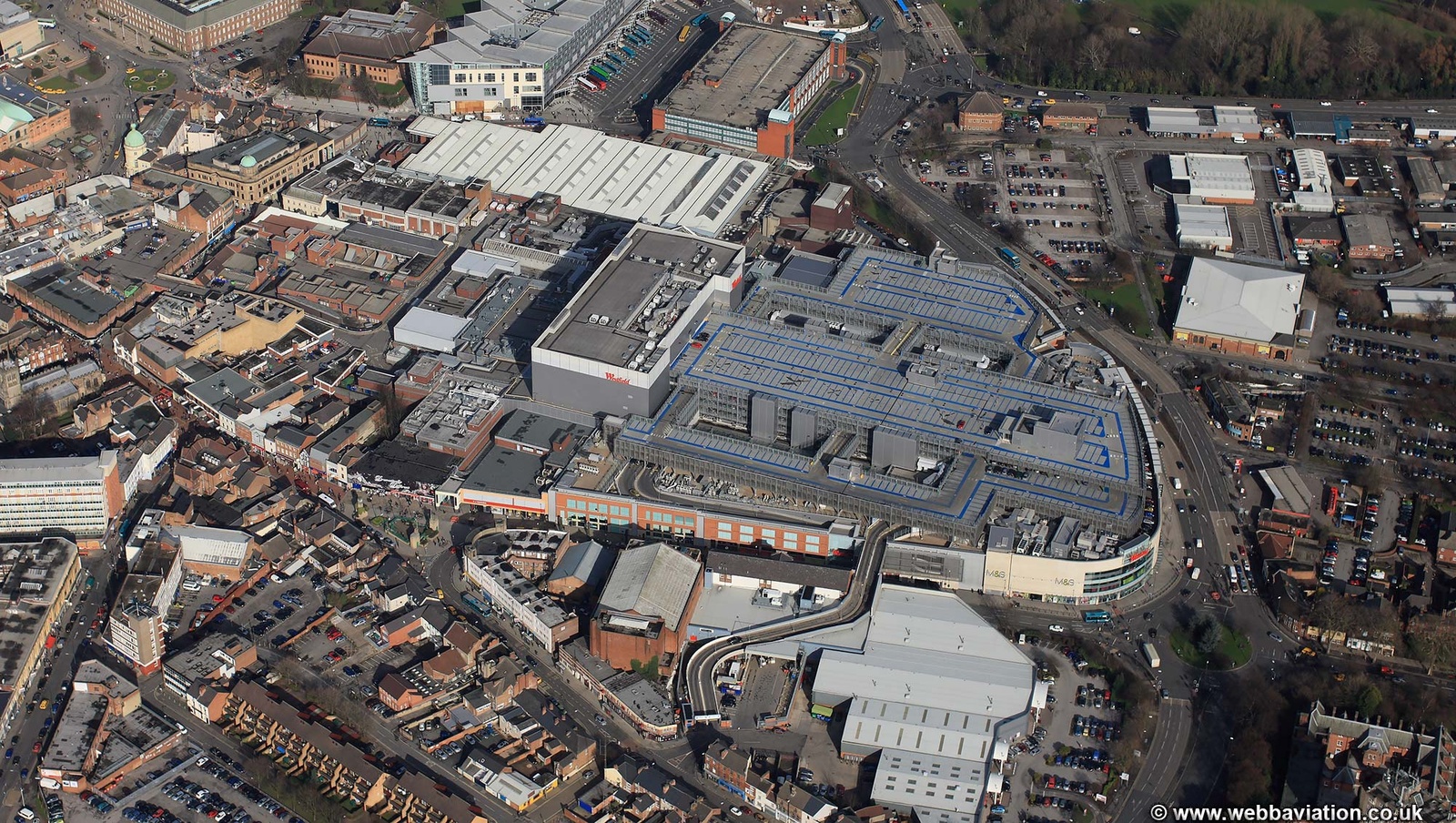 Westfield Derby Shopping Centre, Derby city centre DE1  from the air