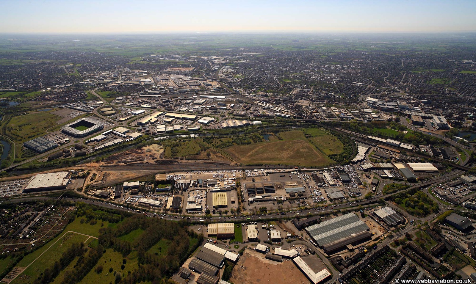  The Meadows Industrial Estate Derby UK  from the air