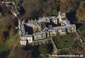 Haddon Hall   Derbyshire  aerial photograph