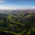  Hathersage, Hope Valley in the Derbyshire Peak District  from the air 