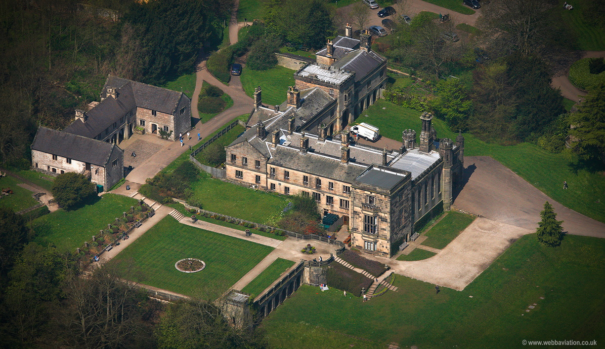  Ilam Hall Derbyshire  aerial photograph