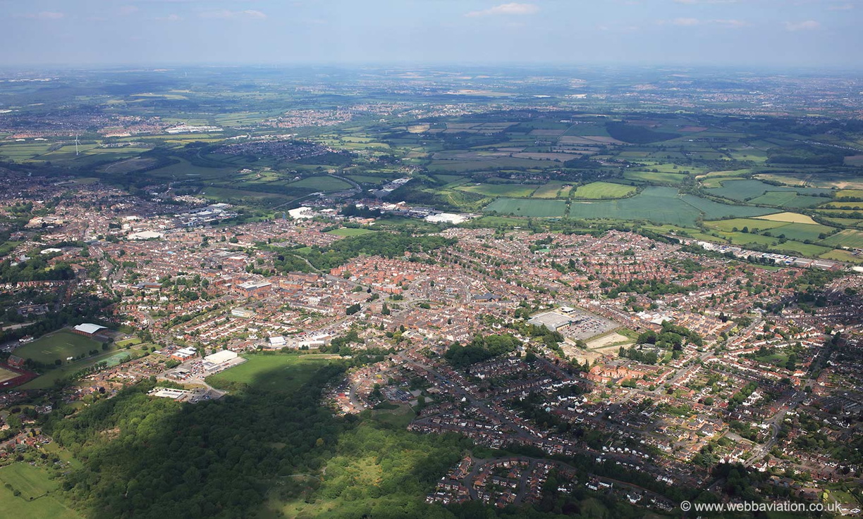 Ilkeston  Derbyshire from the air