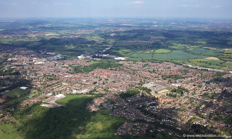 Ilkeston  Derbyshire from the air