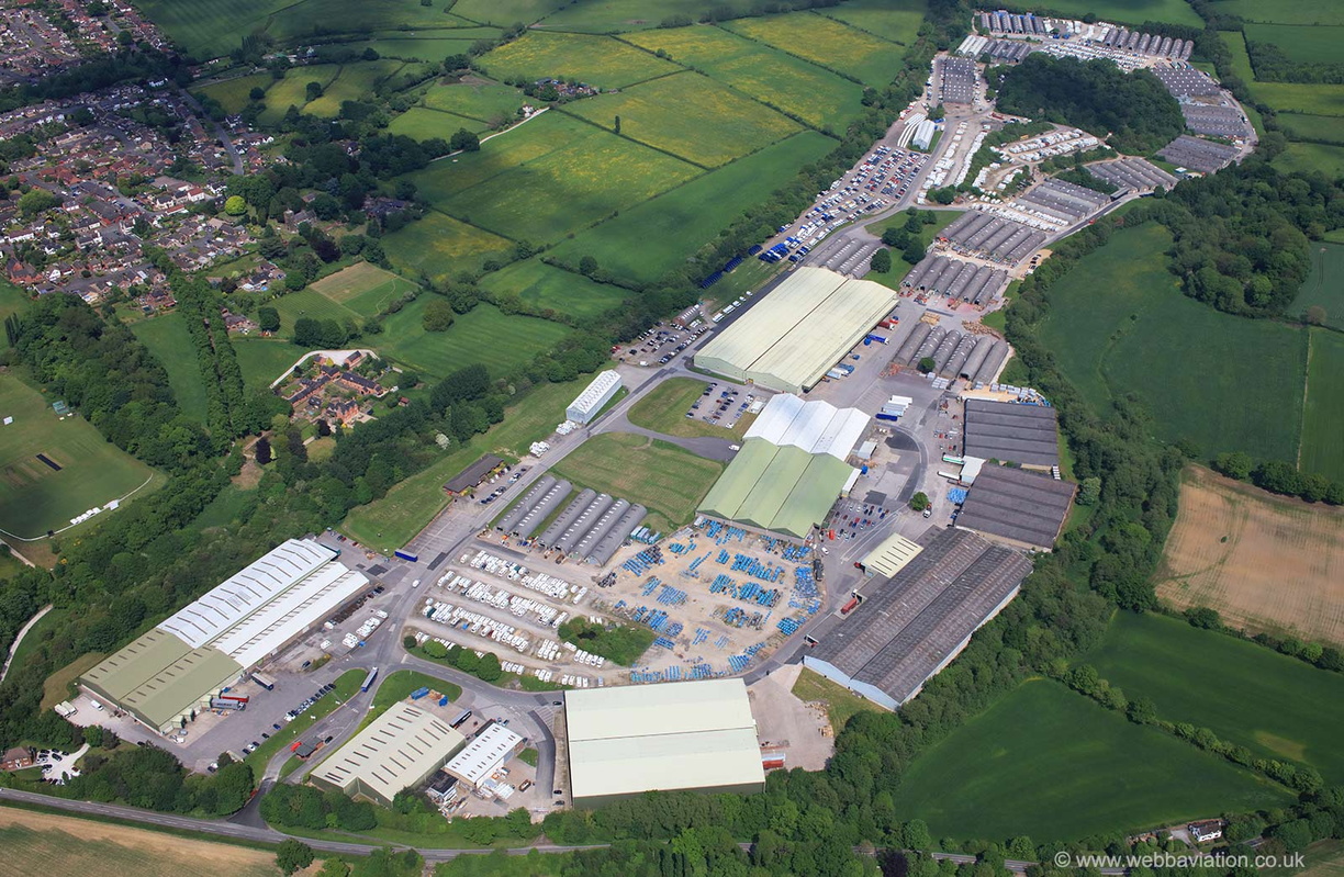 West Hallam Industrial Estate Ilkeston  Derbyshire from the air