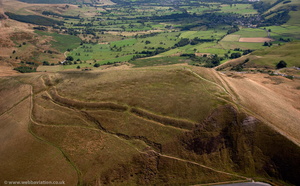 Mam Tor Bronze Age Hill Fort, Derbyshire from the air
