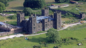 Riber Castle  Matlock l Derbyshire aerial photograph 
